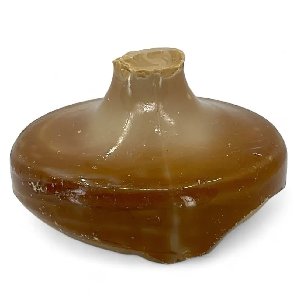 Chocolate Carmel Pontil Art Glass Cullet‎ Opaque Swirl Slag Glass #4XL105